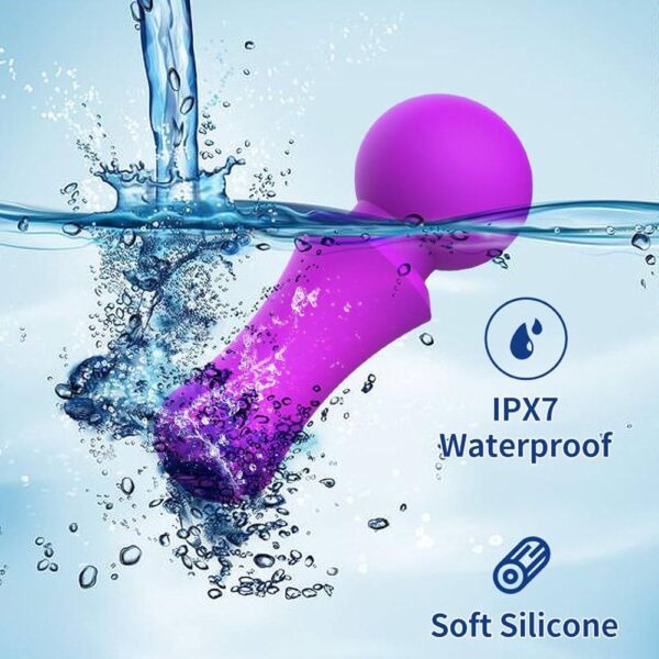 Мини-массажер Wand — мощный вибромассажер из силикона, водонепроницаемый IPX7