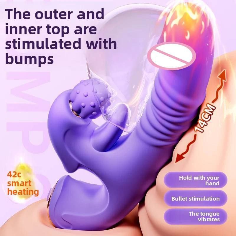 Вибромассажер с подогревом и вращающимся элементом